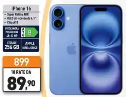 Unieuro iPhone 16 offerta