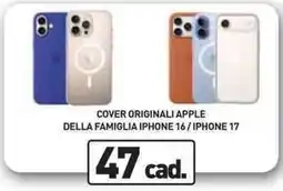 Unieuro Cover originali apple della famiglia iphone 16/iphone 17 offerta