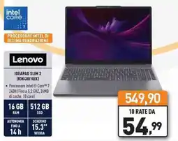 Unieuro Lenovo IDEAPAD SLIM 3 (83K400101X) offerta
