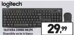 Unieuro logitech TASTIERA COMBO MK295 offerta