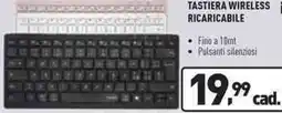 Unieuro Tastiera wireless ricaricabile offerta