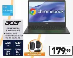 Unieuro acer CHROMEBOOK 314 (CB0A314-1HC5GY) offerta