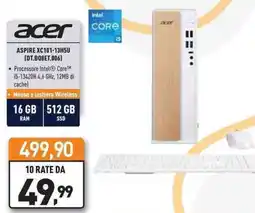 Unieuro acer ASPIRE XC101-13H5U (DT.BQ8ET.006) offerta