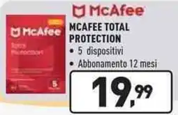 Unieuro Mcafee total protection offerta
