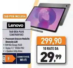 Unieuro Lenovo TAB IDEA PLUS (ZAG70201SE) offerta