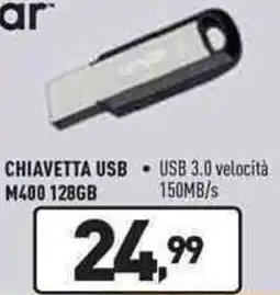 Unieuro Lexar CHIAVETTA USB M400 128GB offerta