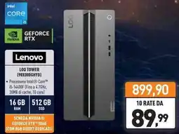 Unieuro Lenovo LOQ TOWER (90X000GHYD) offerta