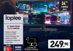 Unieuro Ioplee 34" wqhd curved gaming monitor offerta