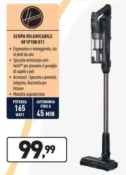 Unieuro Hoover SCOPA RICARICABILE HF1P10H 011 offerta