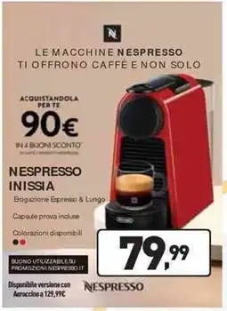 Unieuro Nespresso inissia offerta