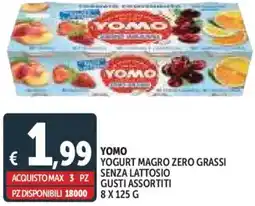 Deco Supermercati Yomo yogurt magro zero grassi senza lattosio offerta