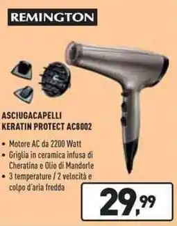 Unieuro REMINGTON ASCIUGACAPELLI KERATIN PROTECT AC8002 offerta