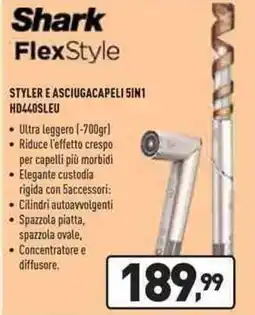 Unieuro Shark FlexStyle STYLER E ASCIUGACAPELI 5IN1 HD440SLEU offerta
