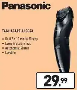 Unieuro Panasonic TAGLIACAPELLI GC53 offerta
