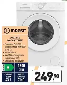 Unieuro Indesit LAVATRICE IMA762MYTIMEIT offerta
