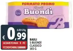 Deco Supermercati Bauli 5 buondì classico offerta