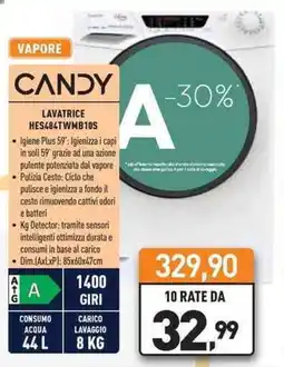 Unieuro CANDY LAVATRICE HES484TWMB10S offerta
