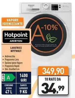 Unieuro Hotpoint ARISTON LAVATRICE NF97WKIT offerta