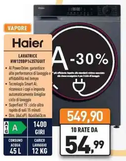 Unieuro Haier LAVATRICE HW120BP14357GUIT offerta