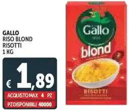 Deco Supermercati Gallo riso blond risotti offerta