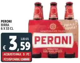 Deco Supermercati Peroni birra offerta