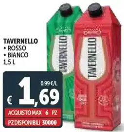 Deco Supermercati Tavernello rosso bianco offerta