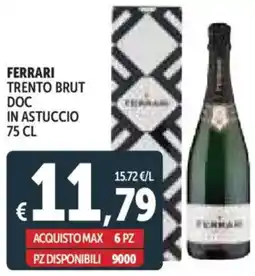 Deco Supermercati Ferrari trento brut doc in astuccio offerta