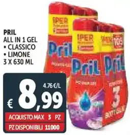 Deco Supermercati Pril all in 1 gel offerta