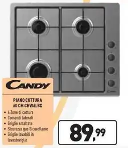 Unieuro CANDY PIANO COTTURA 60 CM CHW6LBX offerta