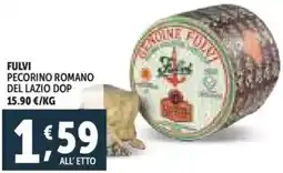 Deco Supermercati Fulvi pecorino romano del lazio dop offerta