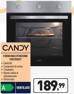 Unieuro CANDY FORNO MULTIFUNZIONE FIDCX502IT offerta