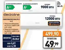 Unieuro Electroline condizionatore dualsplit 9+12 offerta