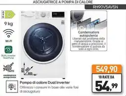 Unieuro LG ASCIUGATRICE A POMPA DI CALORE RH90V5AV5N offerta