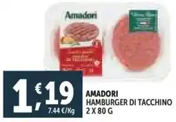 Deco Supermercati Amadori hamburger di tacchino offerta