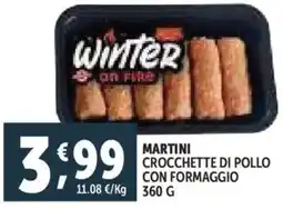 Deco Supermercati Martini crocchette di pollo con formaggio offerta