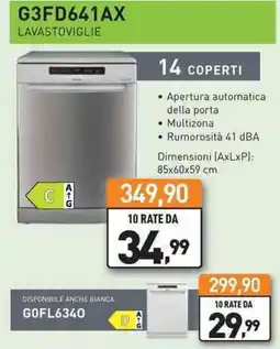 Unieuro IGNIS G3FD641AX LAVASTOVIGLIE offerta