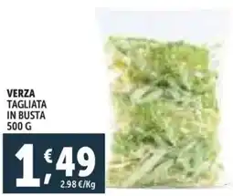 Deco Supermercati Verza tagliata in busta offerta