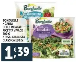 Deco Supermercati Bonduelle Carta delle insalate ricetta vivace Insalata mista classica offerta