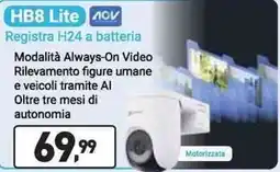 Unieuro EZVIZ HB8 Lite Registra H24 a batteria offerta