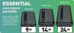 Unieuro ESSENTIAL caricatore portatile offerta