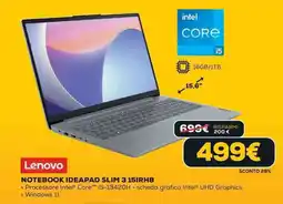Euronics Lenovo NOTEBOOK IDEAPAD SLIM 3 15IRH8 offerta