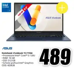 MediaWorld ASUS Notebook Vivobook 15 F1504 offerta