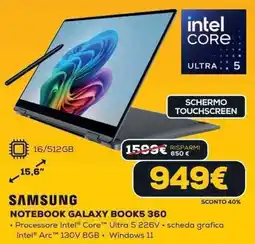 Euronics SAMSUNG NOTEBOOK GALAXY BOOK5 360 offerta