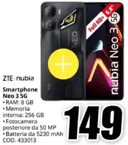 MediaWorld ZTE nubia Smartphone Neo 3 5G offerta