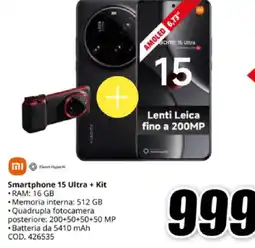 MediaWorld Xiaomi Smartphone 15 Ultra + Kit offerta