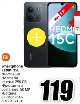 MediaWorld Xiaomi Smartphone Redmi 15C offerta