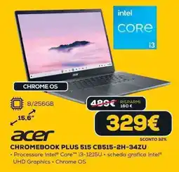 Euronics acer CHROMEBOOK PLUS 515 CB515-2H-34ZU offerta