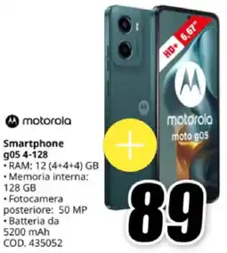 MediaWorld motorola Smartphone g05 4-128 offerta
