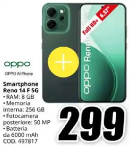 MediaWorld oppo Smartphone Reno 14 F 5G offerta