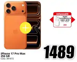 MediaWorld iPhone 17 Pro Max 256 GB offerta